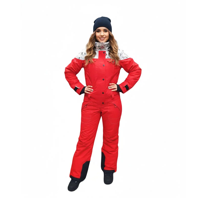 Комбинезон COOl ZONE TAIGA KN1133 принт горнолыжный- красный от магазина Супер Спорт