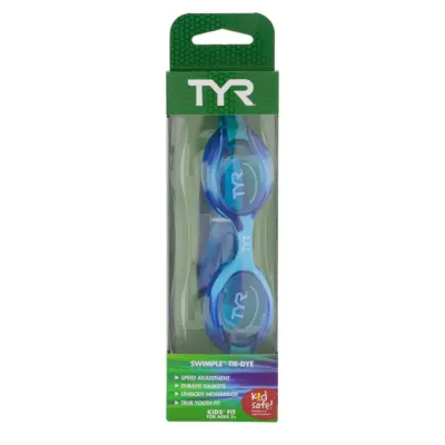 картинка Очки для плавания TYR детские Swimple Tie Dye голубой 
