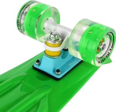 картинка Мини-круизер RGX PNB-01GW (22") зеленый со светящимися колесами 